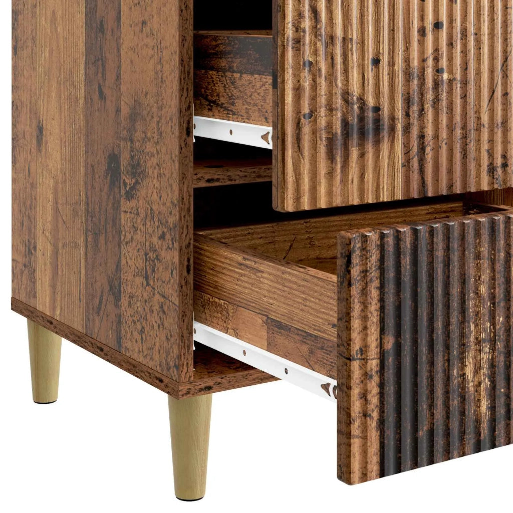 Armadio da Notte con cassetto Legno antico 43 x 41 x 66,5 cm 894563
