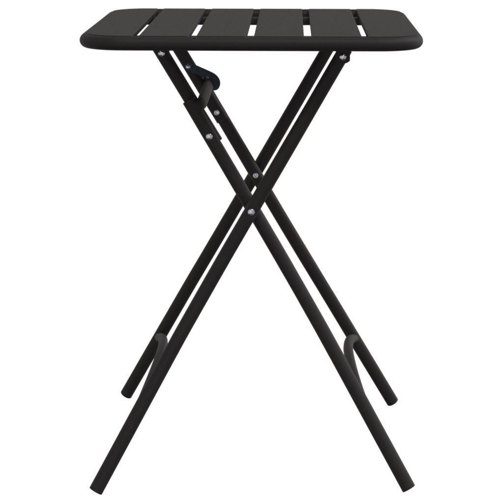 Tavolo da giardino pieghevole  - Antracite - 55x55x73 cm - Acciaio