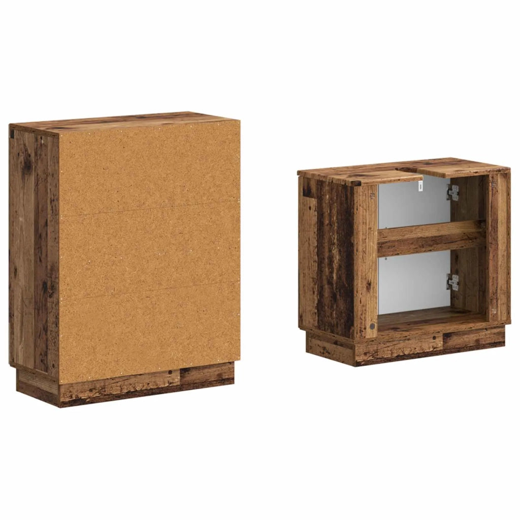 Set di Armadi da Bagno da 2 Pezzi HOORN Legno antico 3417637