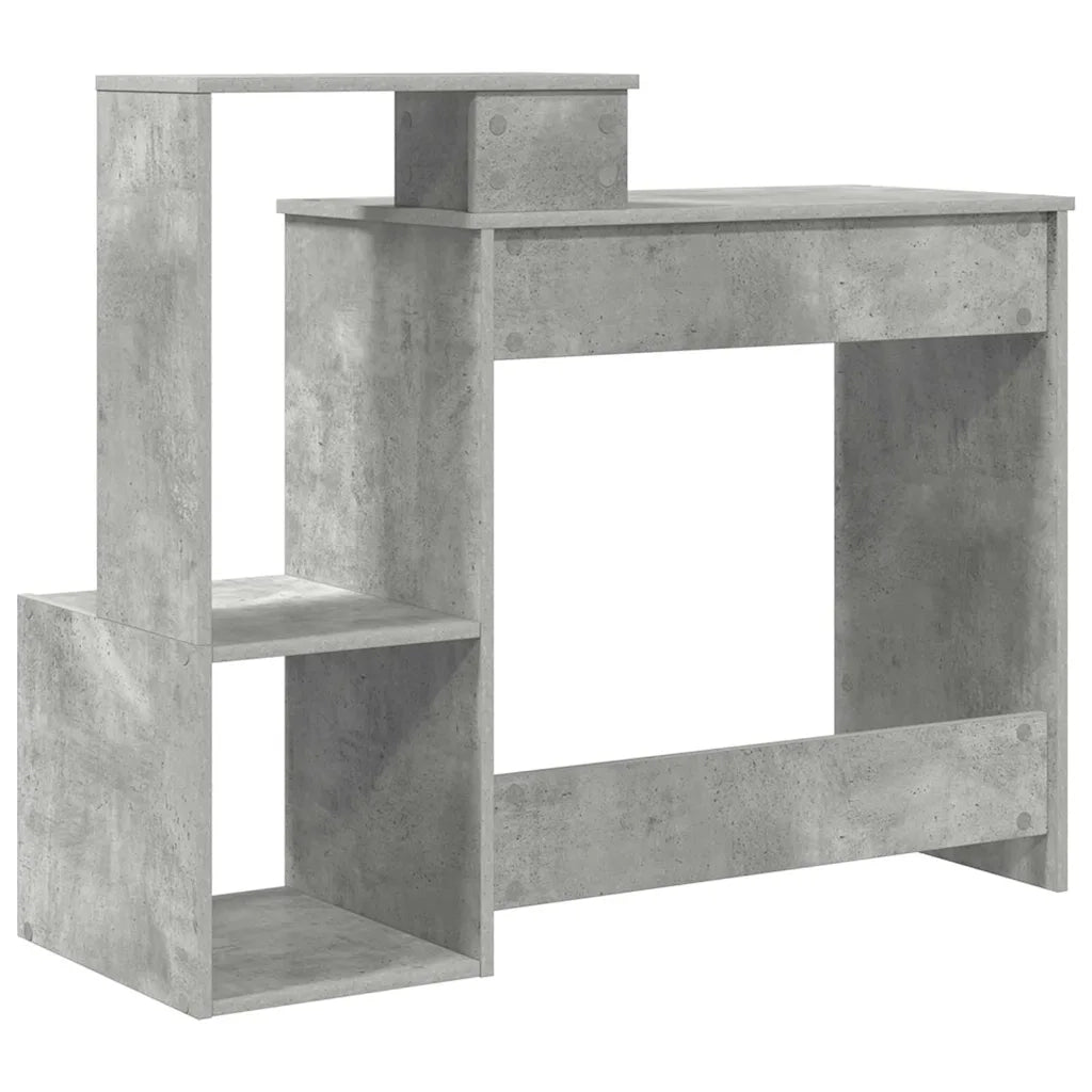 Scrivania | Tavolo da Ufficio Grigio cemento 106 x 41 x 88.5 cm Legno multistrato