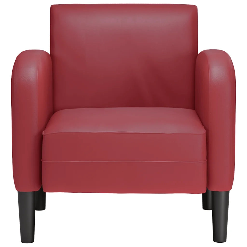 vidaXL Divano Sedia con Braccioli Rosso Vino 54 cm in Similpelle