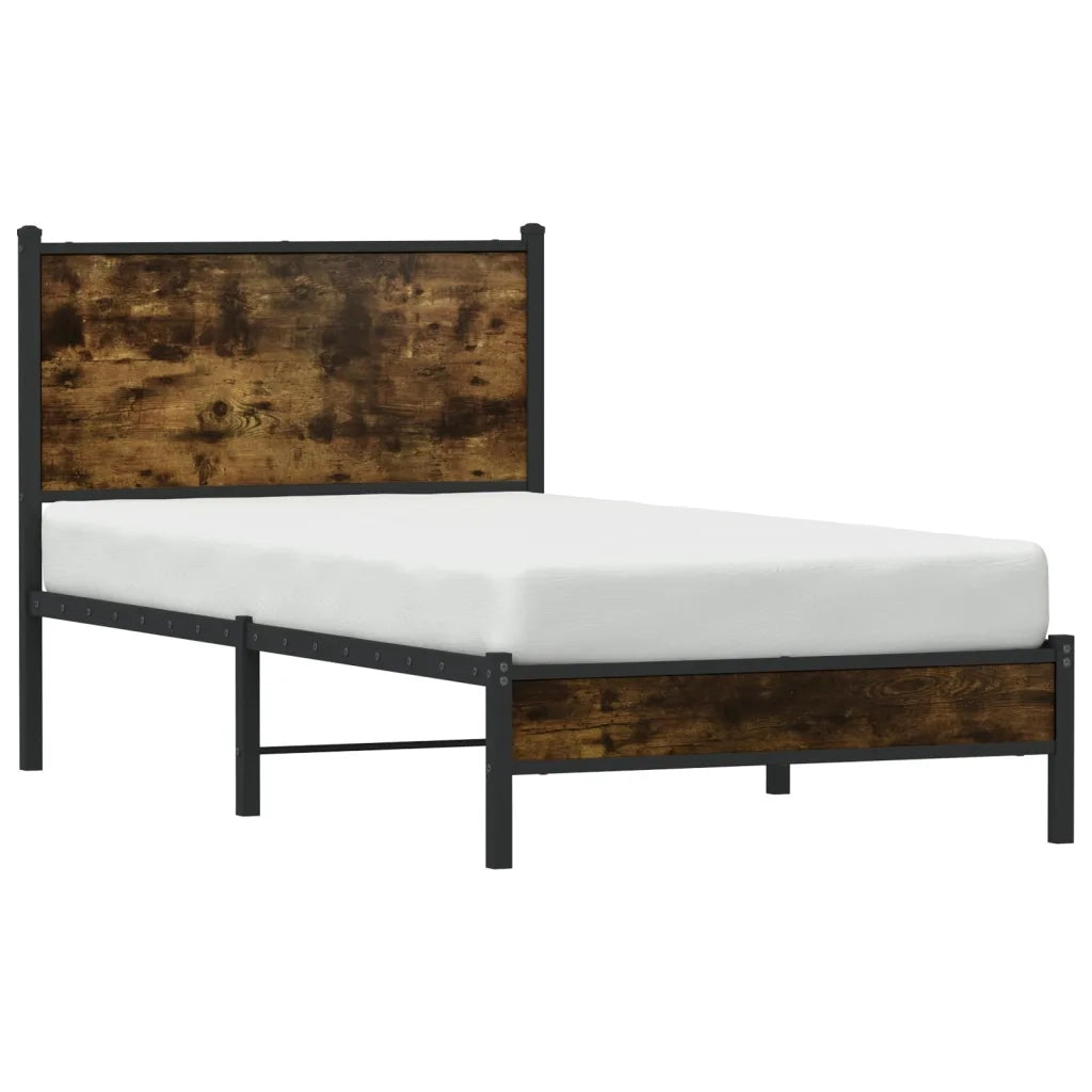 Giroletto senza Materaso in Metallo Rovere Fumo 80x200 cm 4007805