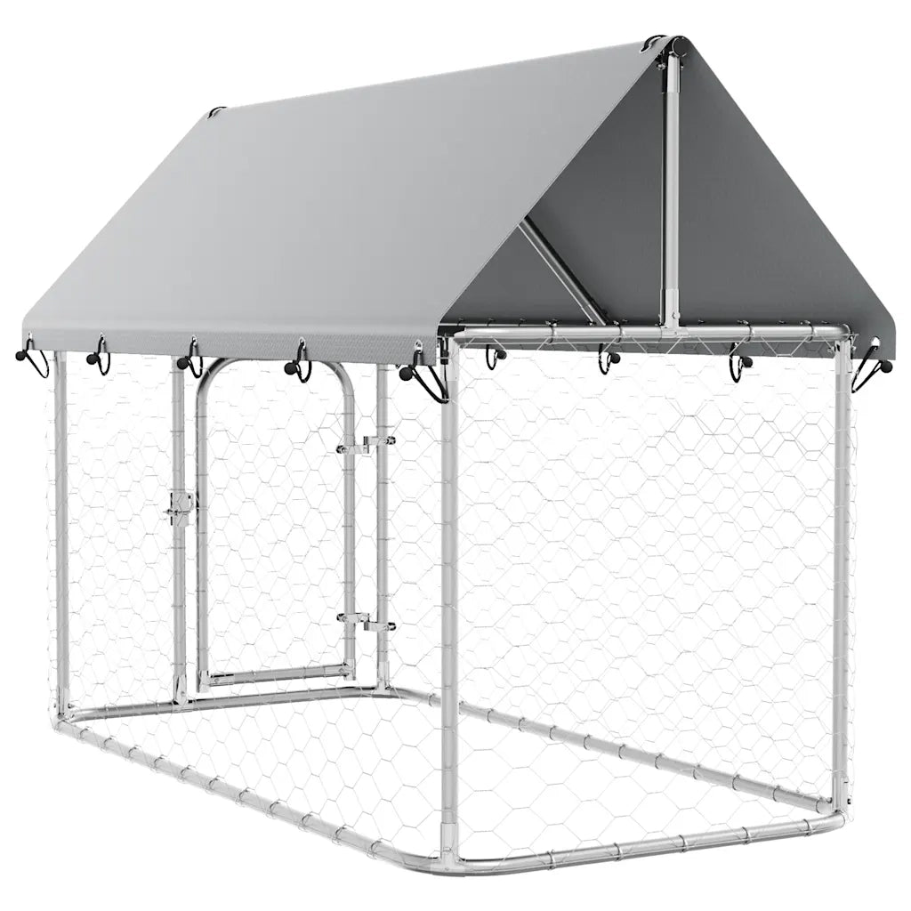Gabbia per Cani da Esterno con Tetto 200x100x150 cm CFW1187157
