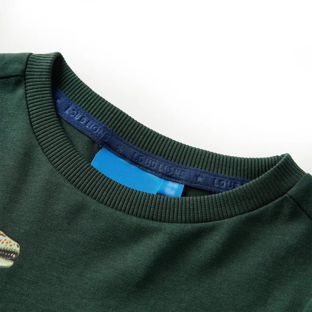 Maglietta da Bambino a Maniche Lunghe Verde Scuro 92cod mxl 132026