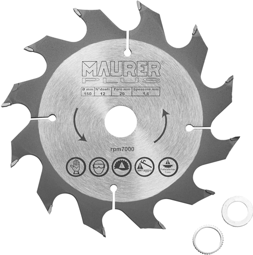 Lama al carburo di tungsteno 150mm 12z maurer plus