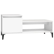Tavolino da salotto | Tavolino da caff¨¨ | Tavolino da Soggiorno Bianco 100x50x45 cm in Legno Multistrato