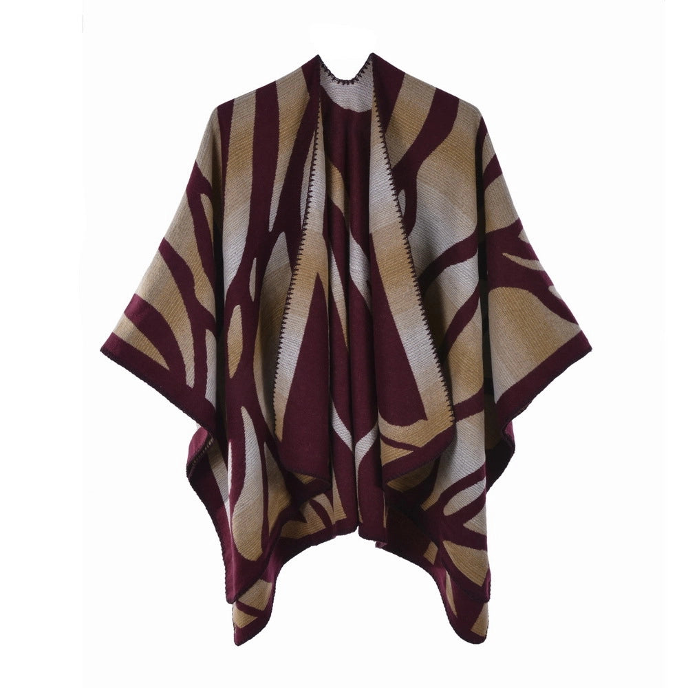 Sciarpa/stola da donna, classica stampa zebrata, mantellina con spacco, elegante e semplice, calda coperta.