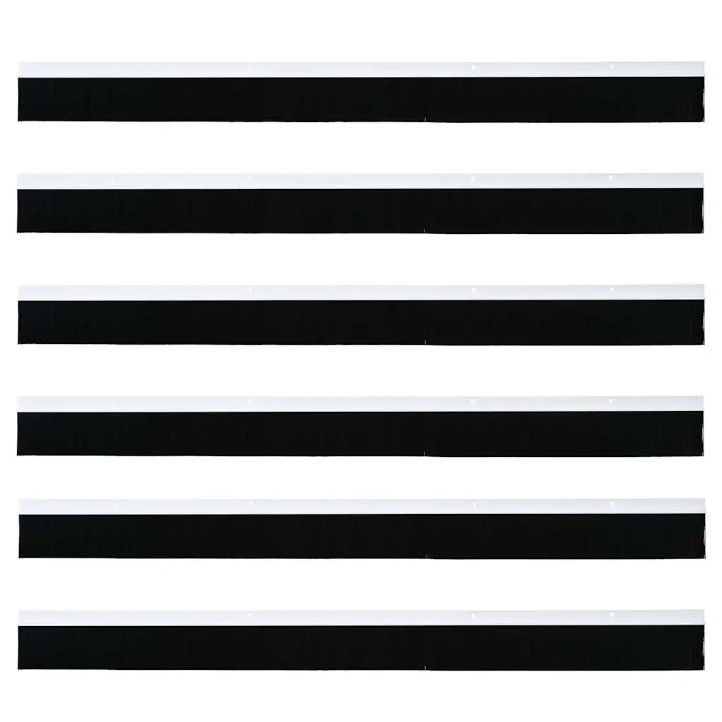 Spazzole per porte a vite 6 pcs Bianco 100 cm Lega di alluminio