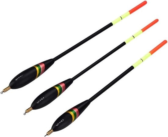 Set di vissoffiatori in legno con 3 pezzi, posen waggler, vissoffiatori 1.5 6g e 1.5 5g - Sostenibile, pesca naturale - Bobber notturno tackle accessorio.
