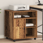 Supporto per Stampante con Ruote Legno Vecchio 60x50x67 cm