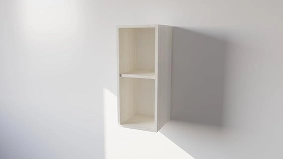 Pensile Cucina in Legno Nobilitato Larice Bianco Mobile Alto con 1 Anta, Pensile Componibile Moderno Made in Italy (H60XL30XP32cm)