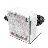 Presa multipla per esterno 4 prese cavo 5m Multipresa da giardino effetto pietra, protezione IP44