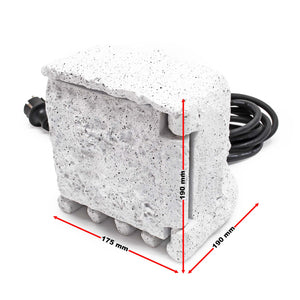 Presa multipla per esterno 4 prese cavo 5m Multipresa da giardino effetto pietra, protezione IP44