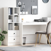 Scrivania con storage bianca in legno ingegnerizzato