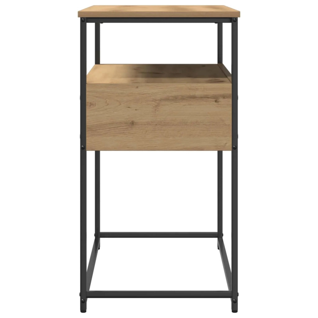 Tavolo Consolle | Tavolo d'Ingresso con cassetto Rovere artigianale 75 x 40 x 75 cm