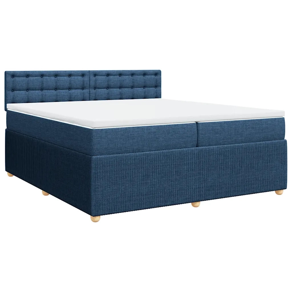 Giroletto a Molle con Materasso Blu 200x200 cm in Tessuto 3287583