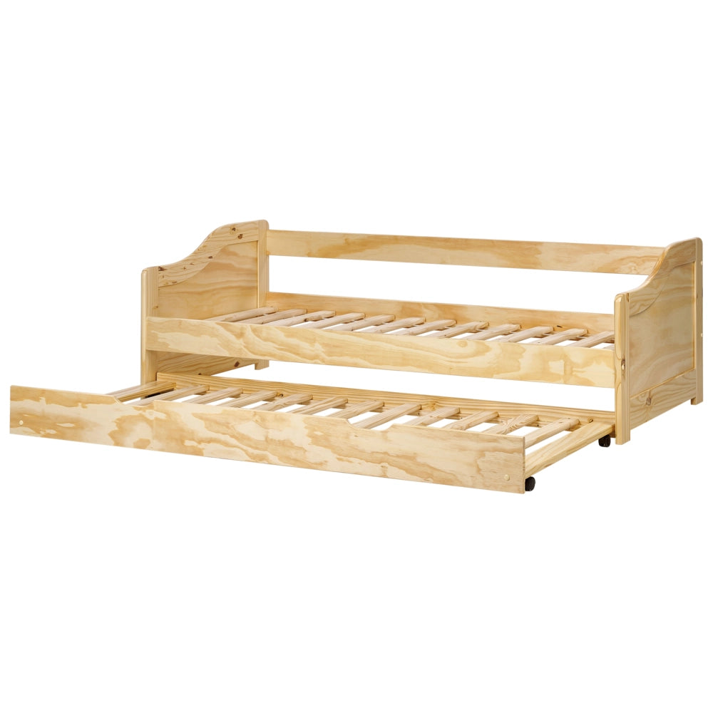 Letto singolo a scomparsa per bambini in legno di pino chiaro 90 x 200 cm cameretta