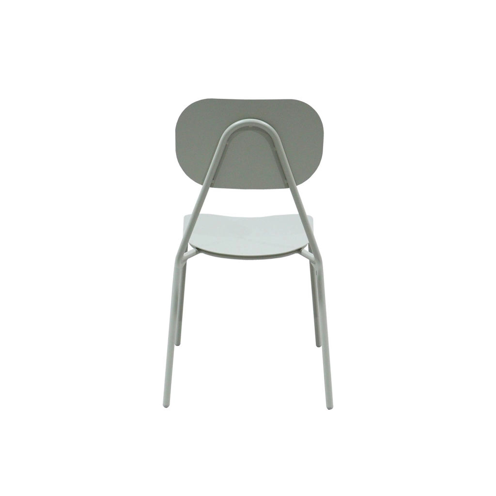 Set 4 sedie da giardino in alluminio, grigio