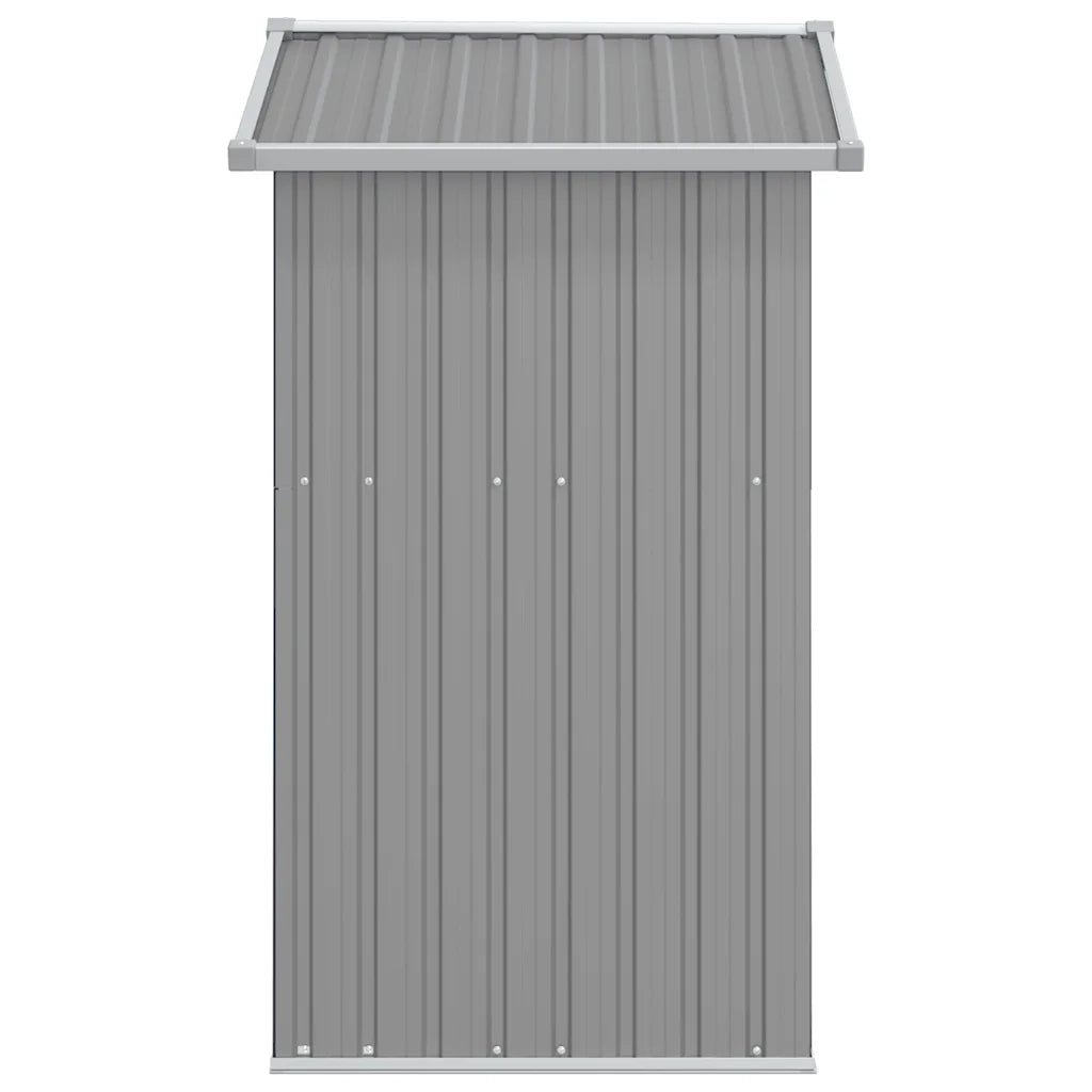 Capanno da Giardino-Casetta da Giardino Grigio 126x97,5x177 cm Acciaio Zincato