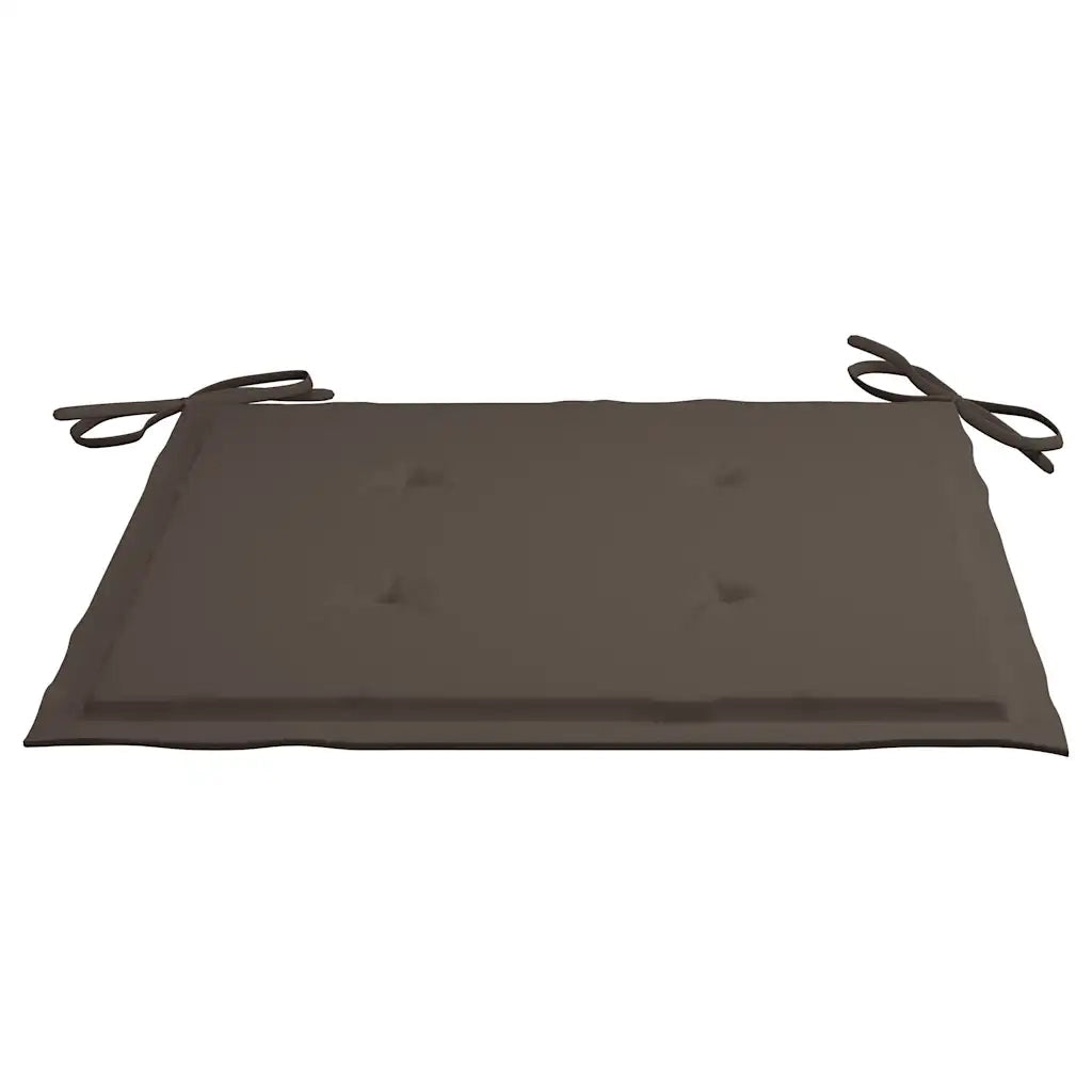 Sedie da Giardino e Cuscini Grigio Talpa 4 pz | Sedie da Esterno Massello di Teak