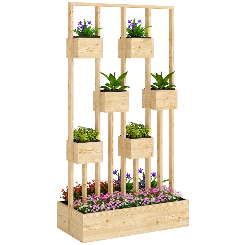 Fioriera con griglia rampicante ¨C Xylo ¨C legno, 90x45x170 cm