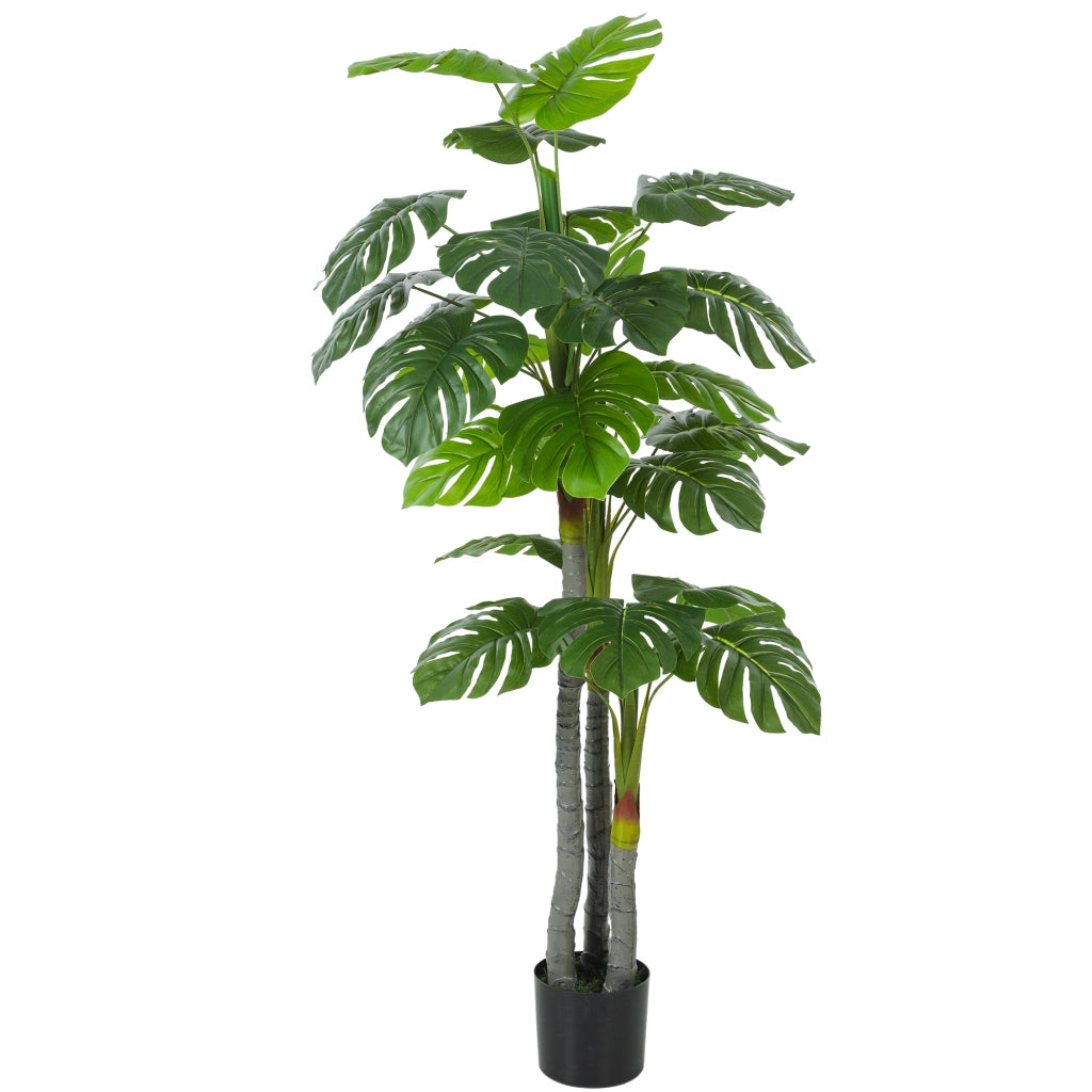 Pianta Artificiale Monstera con Vaso ¨C Zephmum ¨C Verde H 150 cm