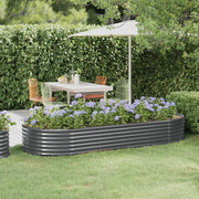Letto da Giardino in Acciaio Zincato 249x100x36 cm Antracite 318996