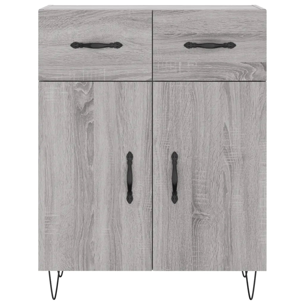 Credenza Grigio Sonoma 69,5x34x180 cm in Legno Multistrato 3198183