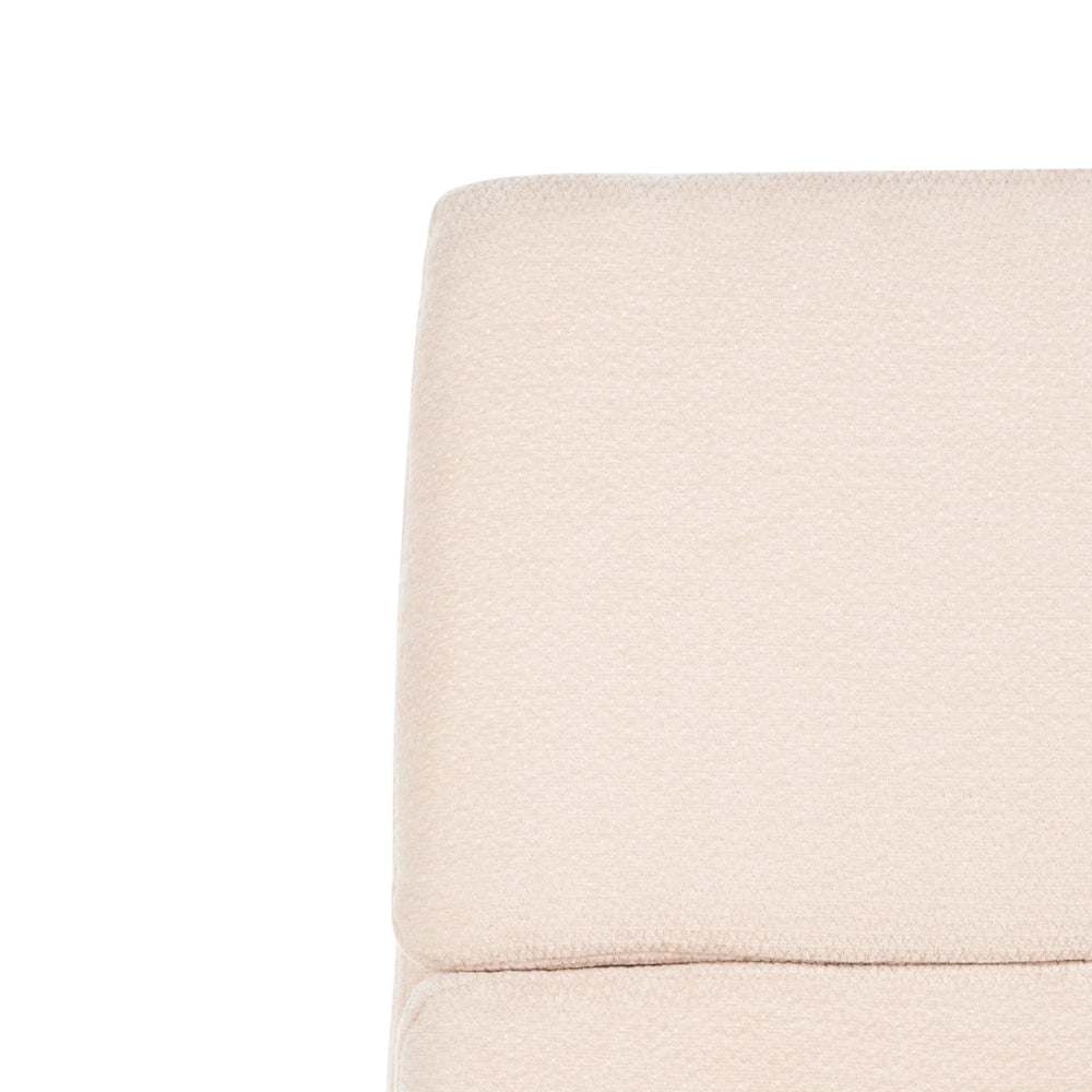Sedia da ufficio per casa girevole, rivestita in tessuto, con sistema di bloccaggio della posizione reclinabile e altezza regolabile beige chiaro