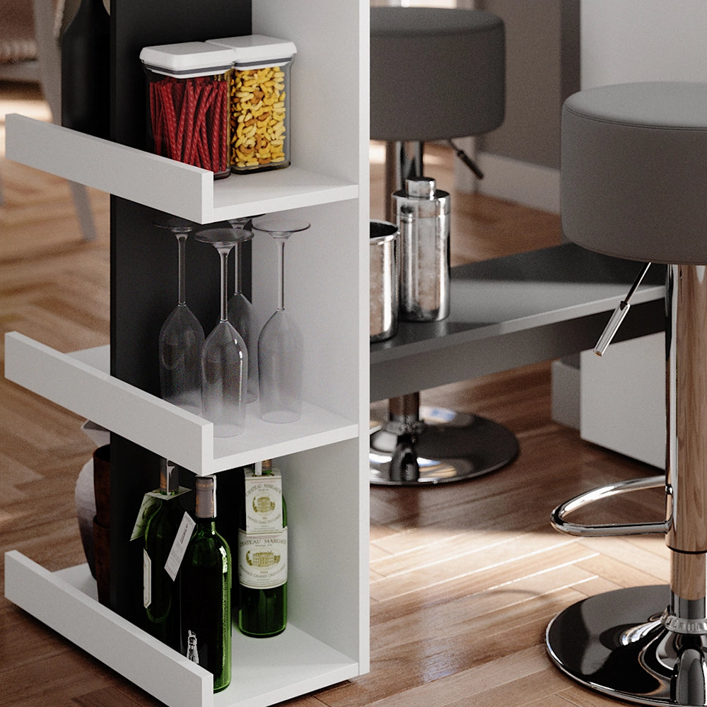 Vicco Tavolo bar con sgabelli Bianco 108 x 50 cm con 2 sgabelli da bar