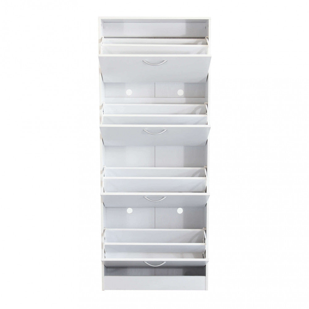 Scarpiera Wendy 60x24x150 h cm in Legno Bianca