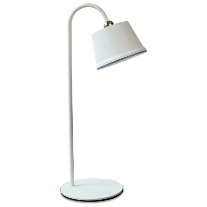 Majestic 120450 WH ALBA Lampada da tavolo LED ricaricabile senza fili con testa magnetica regolabile 360° controllo touch e tre supporti inclusi colore Bianco