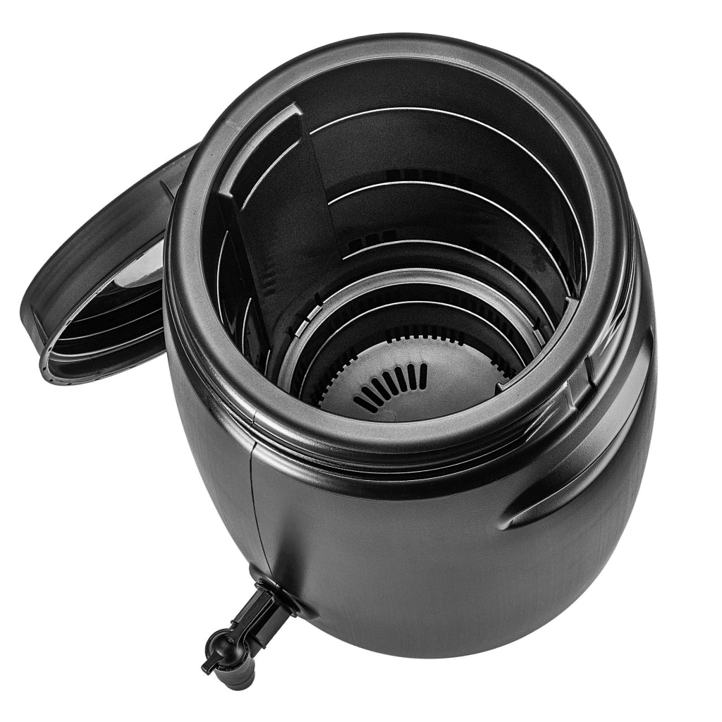 Compostiera da giardino KADAX da 25 litri, contenitore per fertilizzanti domestici utilizzabile tutto l'anno con rubinetto, robusta.