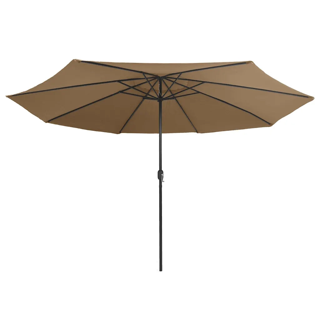 Ombrello | Parasolne da Giardino con Palo in Metallo 390 cm Tortora