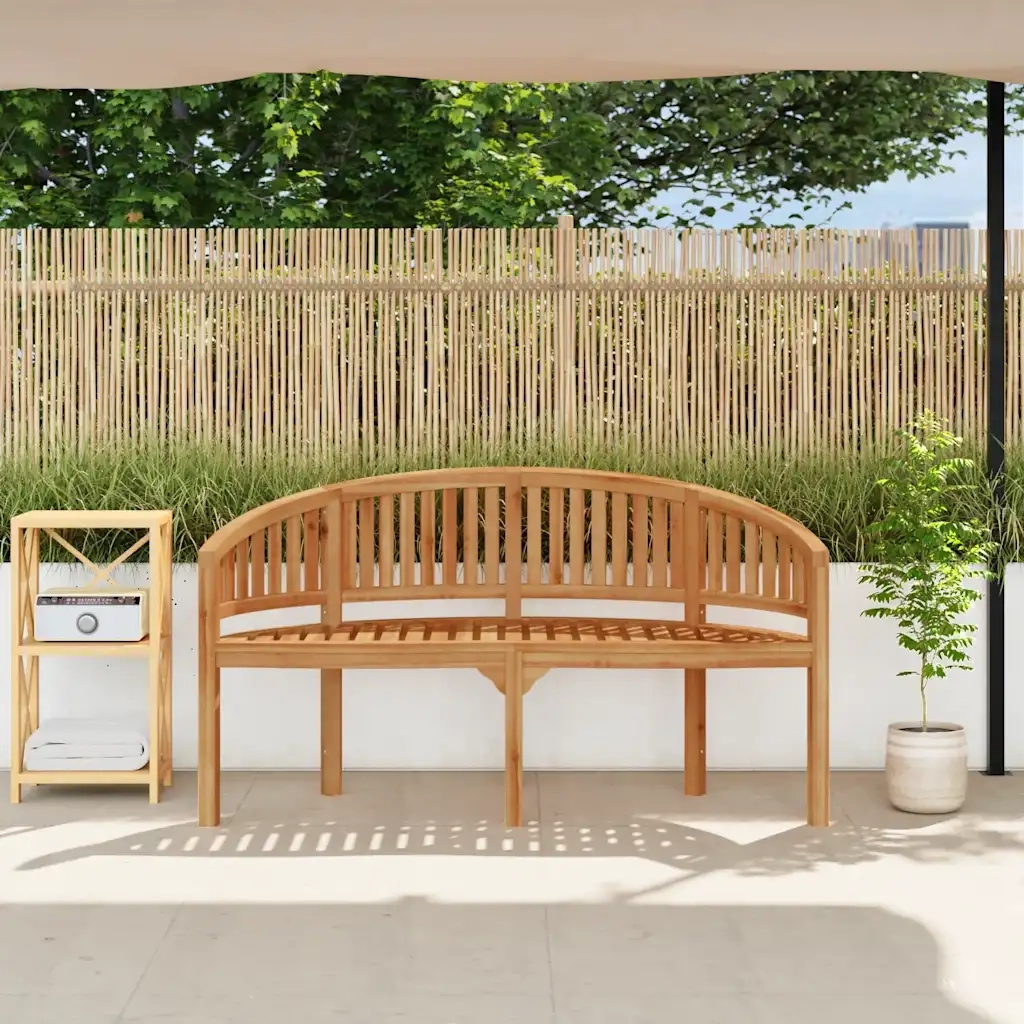 Panchina a Banana 151 cm in Legno Massello di Teak