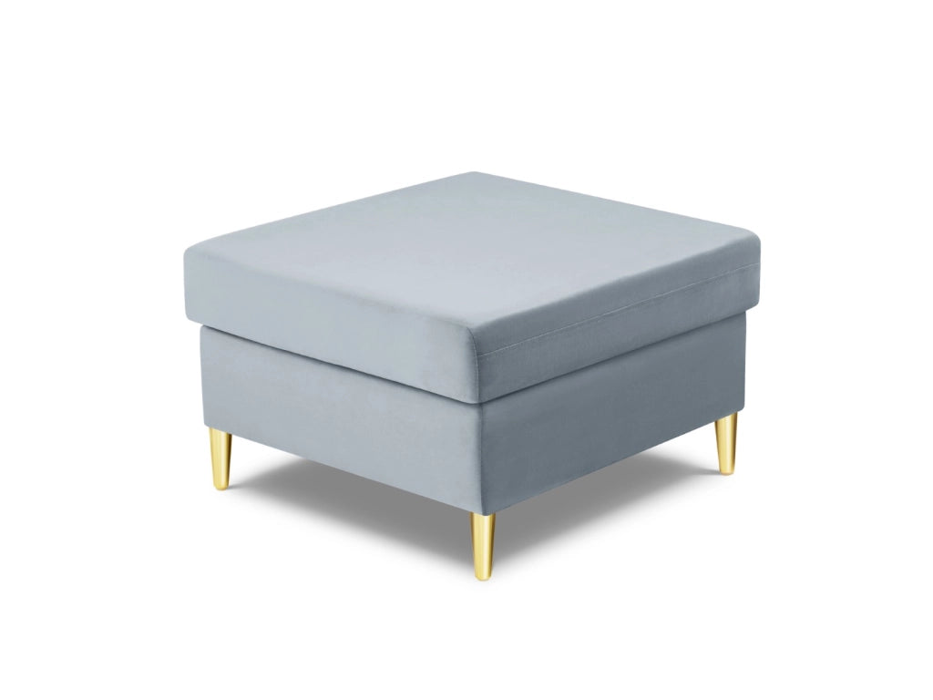 Cosmopolitan Design - Pouf "Kyoto" in velluto azzurro 