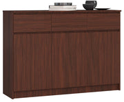 Cassettiera AKORD K140 Wengé 138 cm 3 ante 3 cassetti 138x40x99 cm