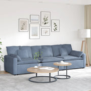Divano Modulare con Cuscini Blu 3321110