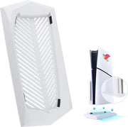 Sostegno verticale per console PS5 Slim - Supporto anti-slip con rivestimento in silicone - Bianco Edizione Digitale.