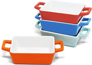 Mini Piatti Ceramici per Forno a Forma Quadrata - Ideali per Mini Lasagne, Shepherd's Pie e Altri Piatti - Piccola Cottura Individuale e Portata per Bambini (Formato Quadrato)