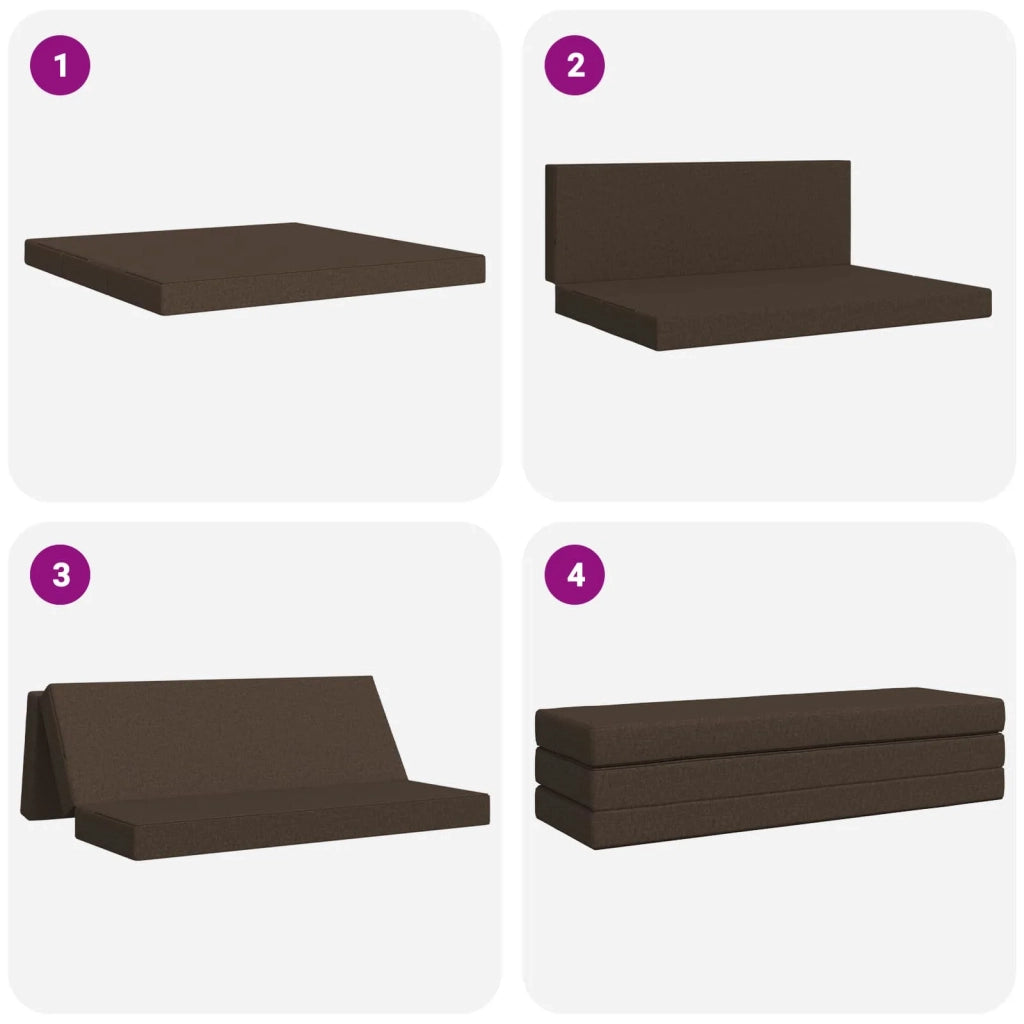 Divano Letto Pieghevole 200 x 67 x 45 cm Tortora