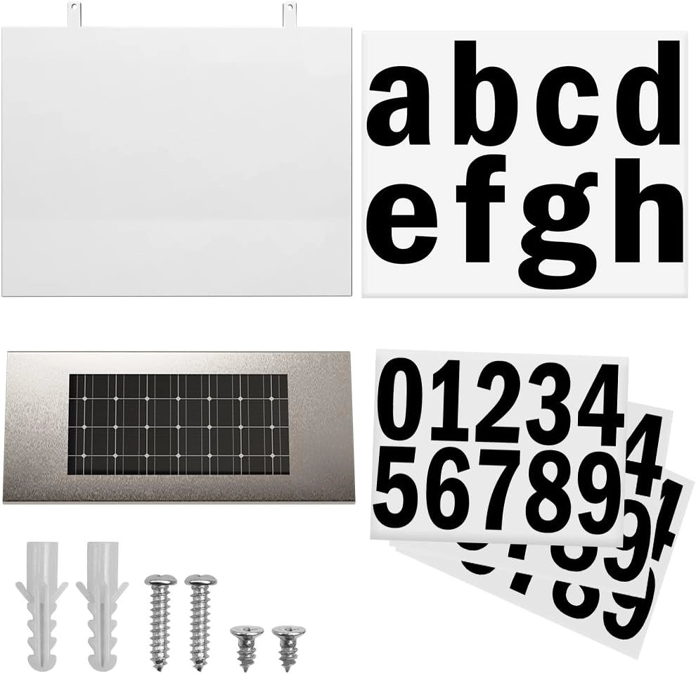 Deuba Numero Civico Solare Illuminato 4 LED Acciaio Inox Led Sensore Crepuscolare Numeri Casa