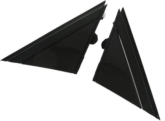 Specchio retrovisore per 500 con piastra a tre angoli trim, sostituzione, nero lucido, copertura specchio angolare, accessori auto, per 2012-2017