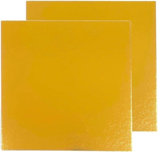Piastre per dolci 30x30 cm Quadrata Decorativa Carta cartonata - Doppia faccia dorata