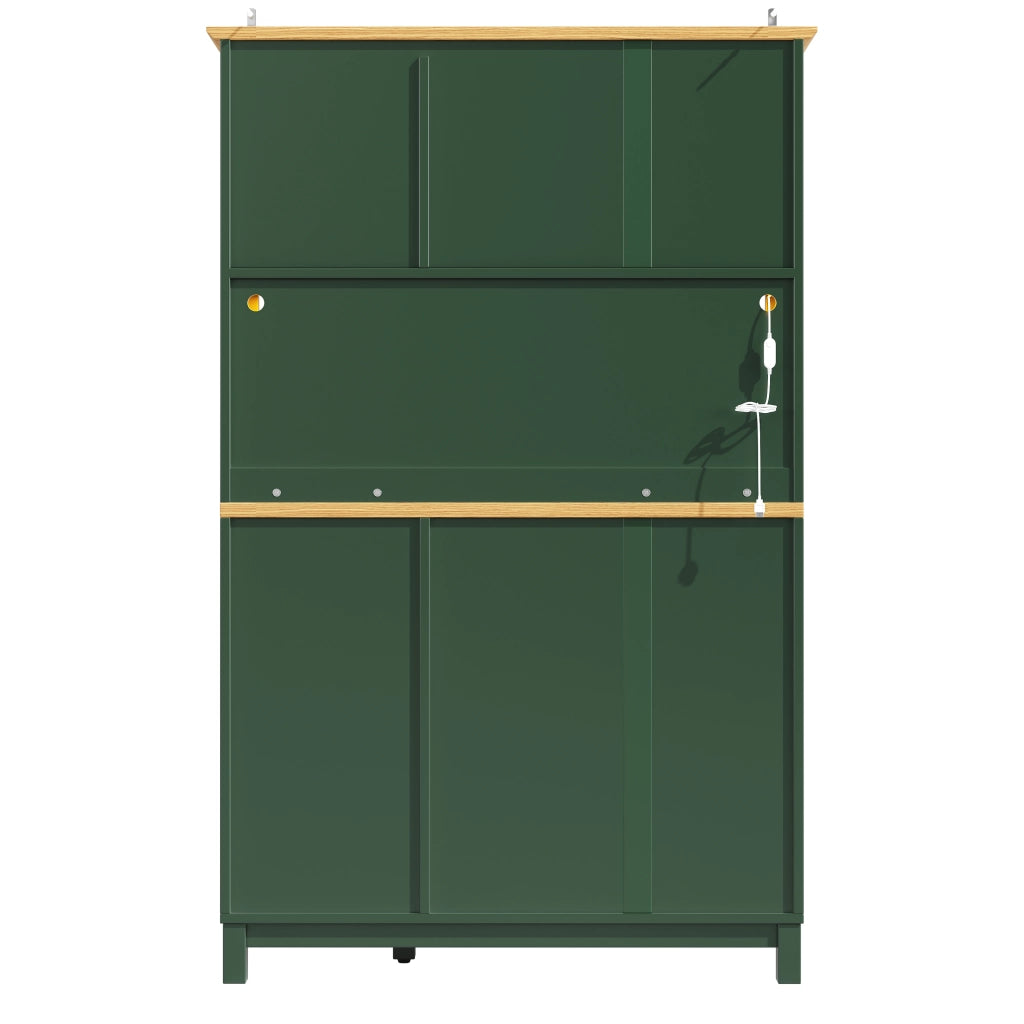BUFFET 105,5x40x180 cm Verde in MDF con LED