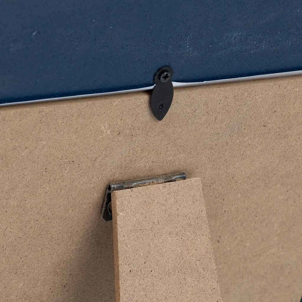 Cornice portafoto in legno blu, 19 x 16 cm (altezza), 25.5x1.5x20.5 cm (altezza)