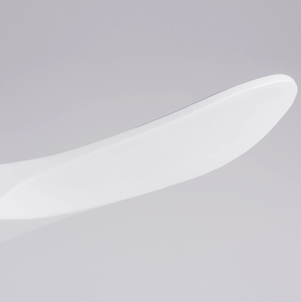 Ventilatore da soffitto 60" con LED dimmerabile; 3 pale in legno massello; bianco