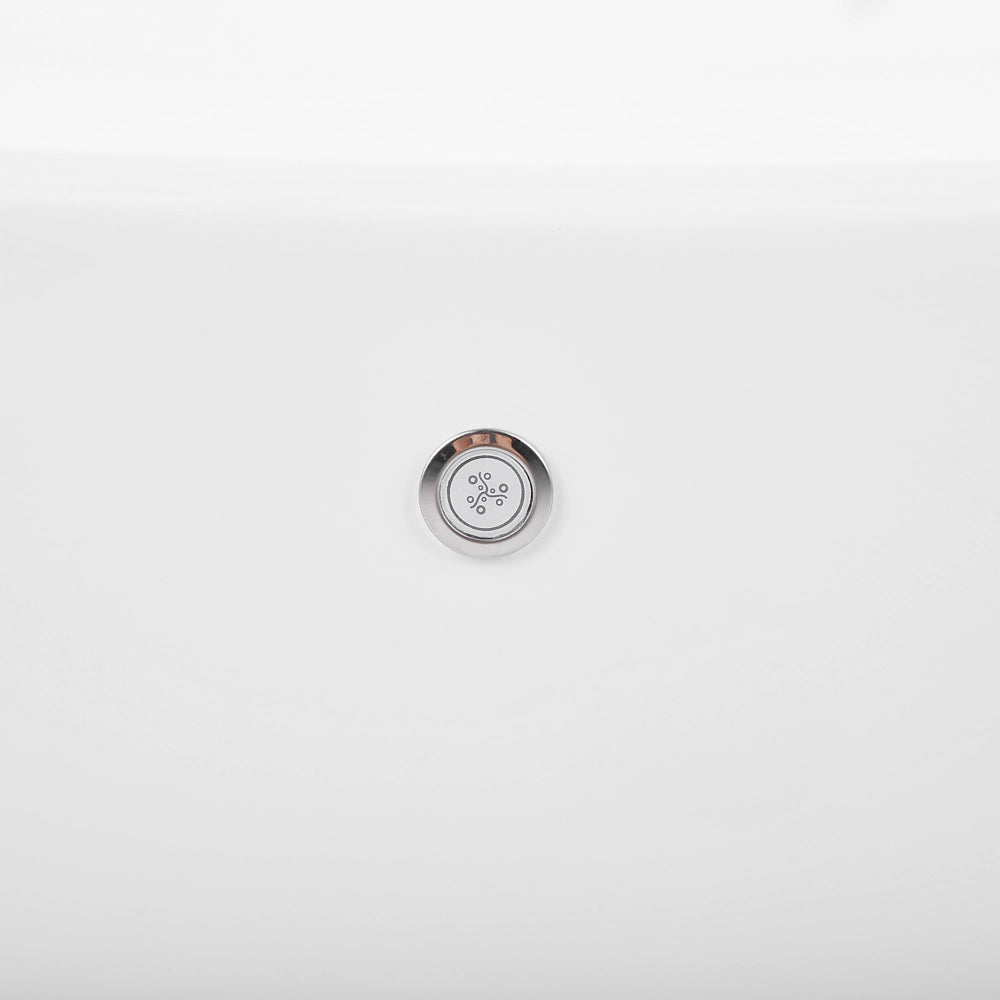Vasca da bagno freestanding con idromassaggio e con luci LED stile moderno colore bianco