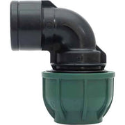 GOMITO A 90  ° A STRINGERE CON DERIVAZIONE FIL. FEMMINA  EE ? mm 16x1/2 - 10 PN - IRRITEC
