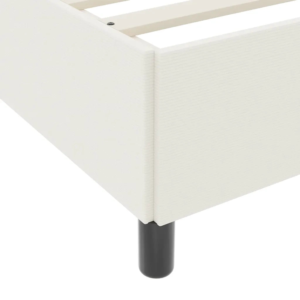 Struttura del letto con materasso-Giroletto Crema 100 x 200 cm Tessuto 318531